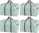 Venо 4 Pack Moving Bags and Large Storage Bins with Lids Green