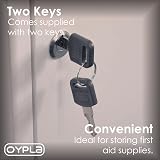 Oypla Wall Mounted Metal First Aid Cabinet Locker with Lock and Keys view 5