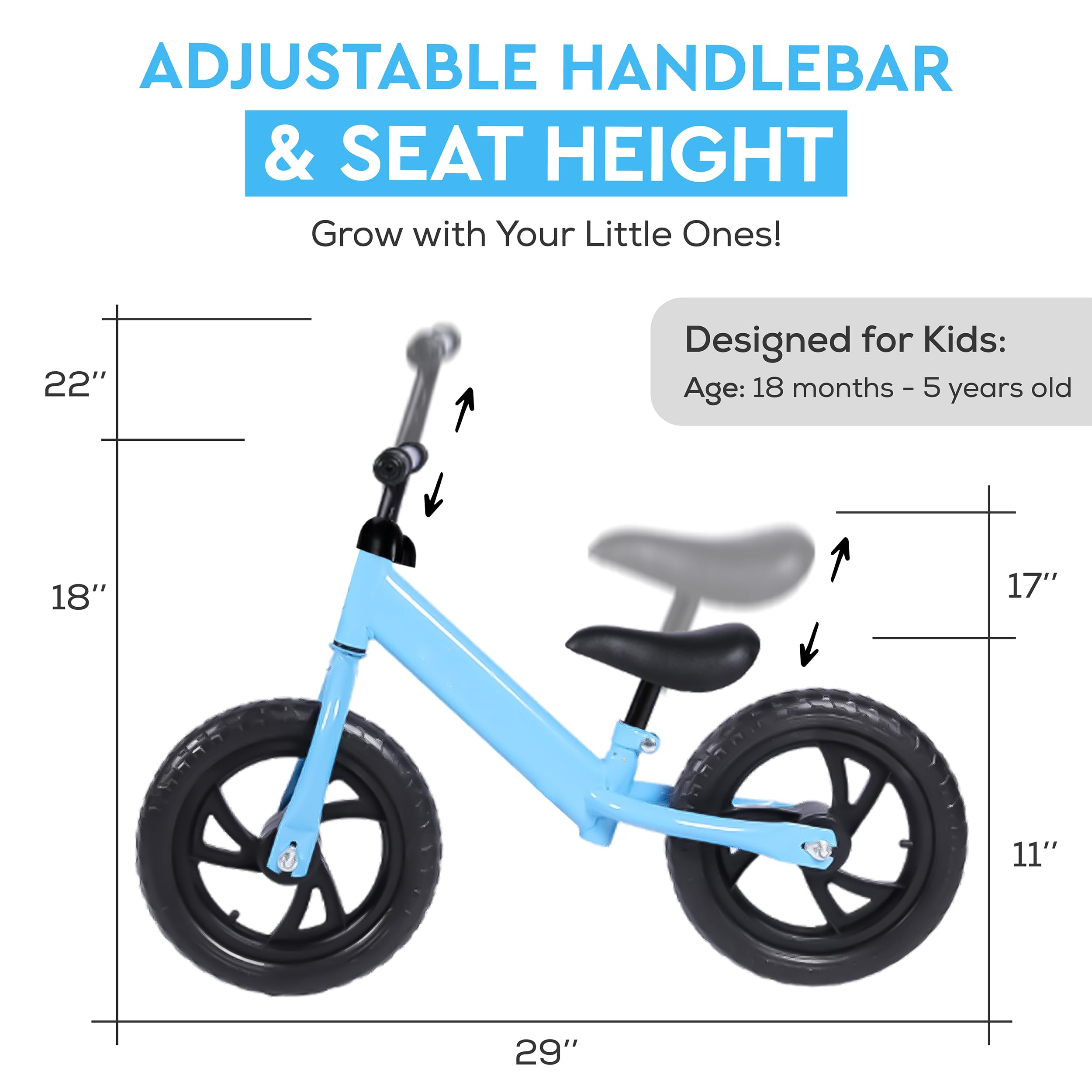 Toddler Balance Bike 2 Year Old Boy | Age 2-6 Years Old | 12 Inch No Pedal Bike | Helmet Included (Adjustable to Fit Most) | Gift Bike for Kids 3-5 Years Old