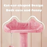 Yaheetech 138.5cm Cat Tree Tower Multilevel with Condos Sisal Posts Pink view 4
