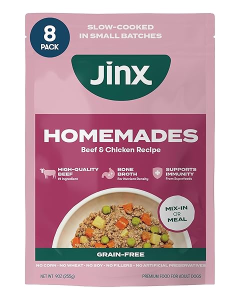 JINX BEEF & CHICKEN WET DOG FOOD POUCHES,...