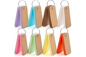 Primbeeks 8 Pack Multicolor Index Cards with Binding Rings, 320 Sheets 2.2 x 3.5 Inches Flash Cards, Double-sided Available Study Cards, Easy Flip DIY Greeting Card, Note Cards, Kraft Paper Cards