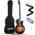 Donner 39 Inch LP Electric Guitar Solid Body Beginner Kit Sunburst Full Size, with Bag, Strap, Cable, for Beginner,DLP-124S