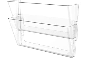 Storex Wall Files, Legal Size, 16 x 10.55 x 4 Inches, Clear, Set of 2 (70224A06C)