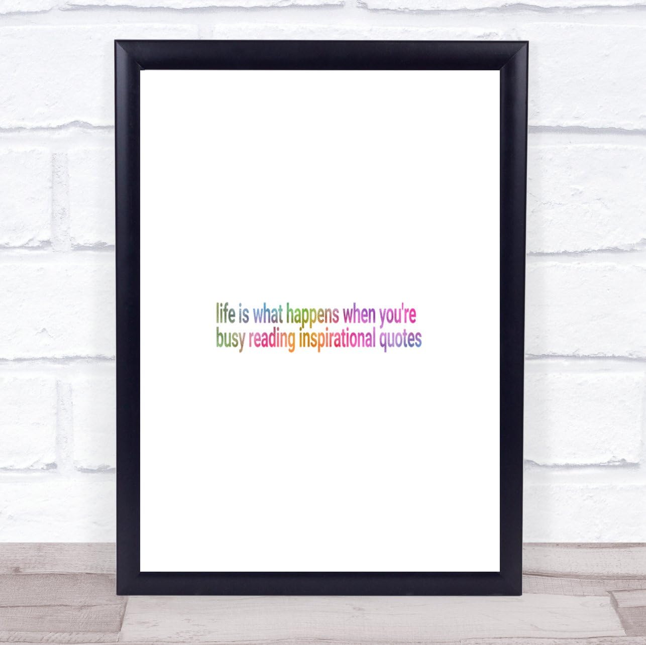 Life is What Happens When Your Busy Reading Quotes Rainbow Quote Print
