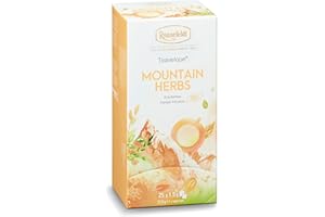 Ronnefeldt Teavelope Mountain Herbs BIO Organic- Rooibos Flavoured Herbal Infusion Tea With Lemon Grass, Cinnamon, Fennel Tea Bags 25 Count - Caffeine Free South African Natural Tea - Hot or Iced