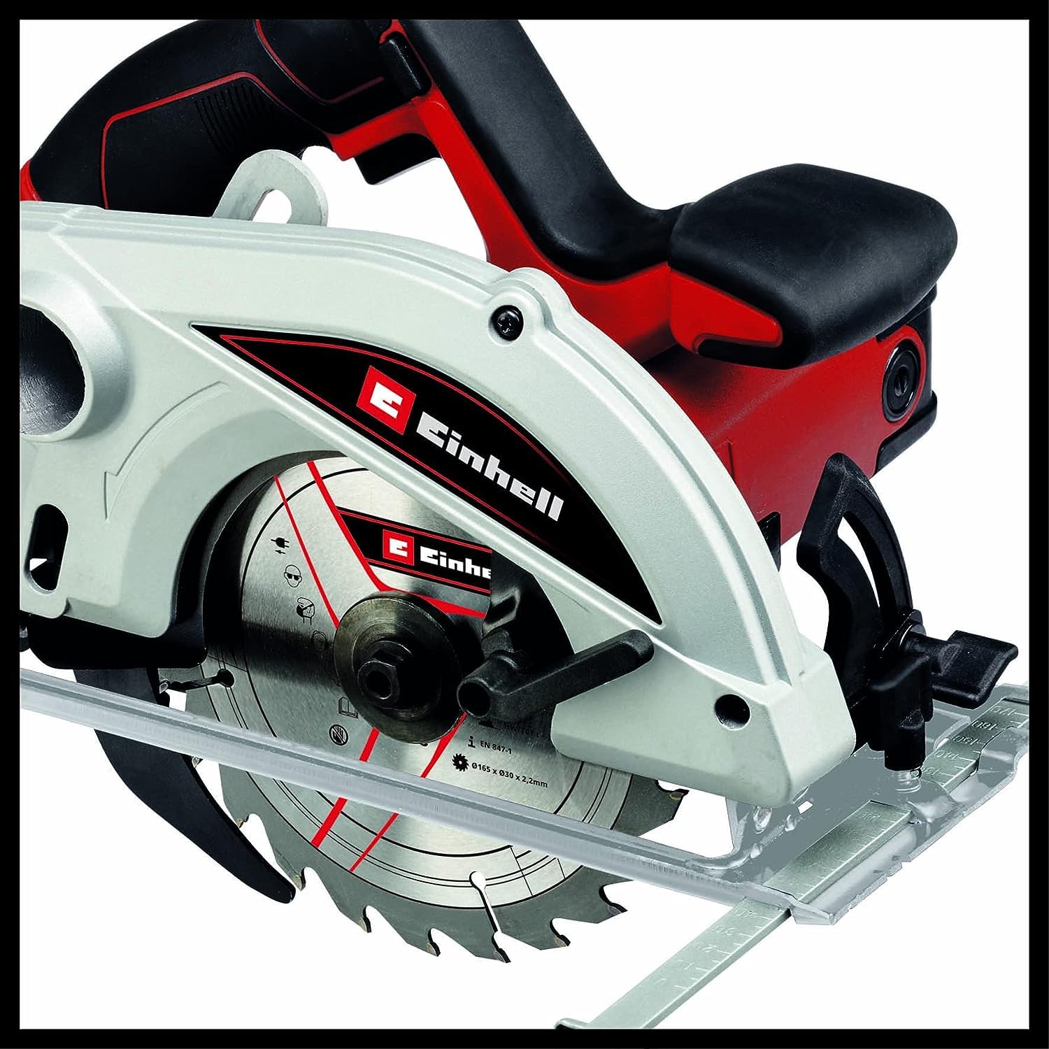 Einhell Handkreissäge TC-CS 1250 (1.250 W, 5.500 min-1, werkzeuglose Einstellung Tiefe/Winkel, Zusatzhandgriff, Spindelarretierung, Spaltkeil, inkl. Hartmetall-Sägeblatt) 6
