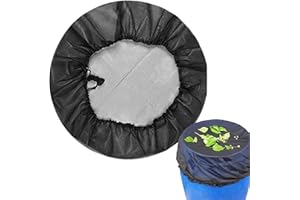 Mesh Cover for Rain Barrels, Water Collection Bucket Cover with Drawstring, Water Collection Buckets Tank Protector Screen, R
