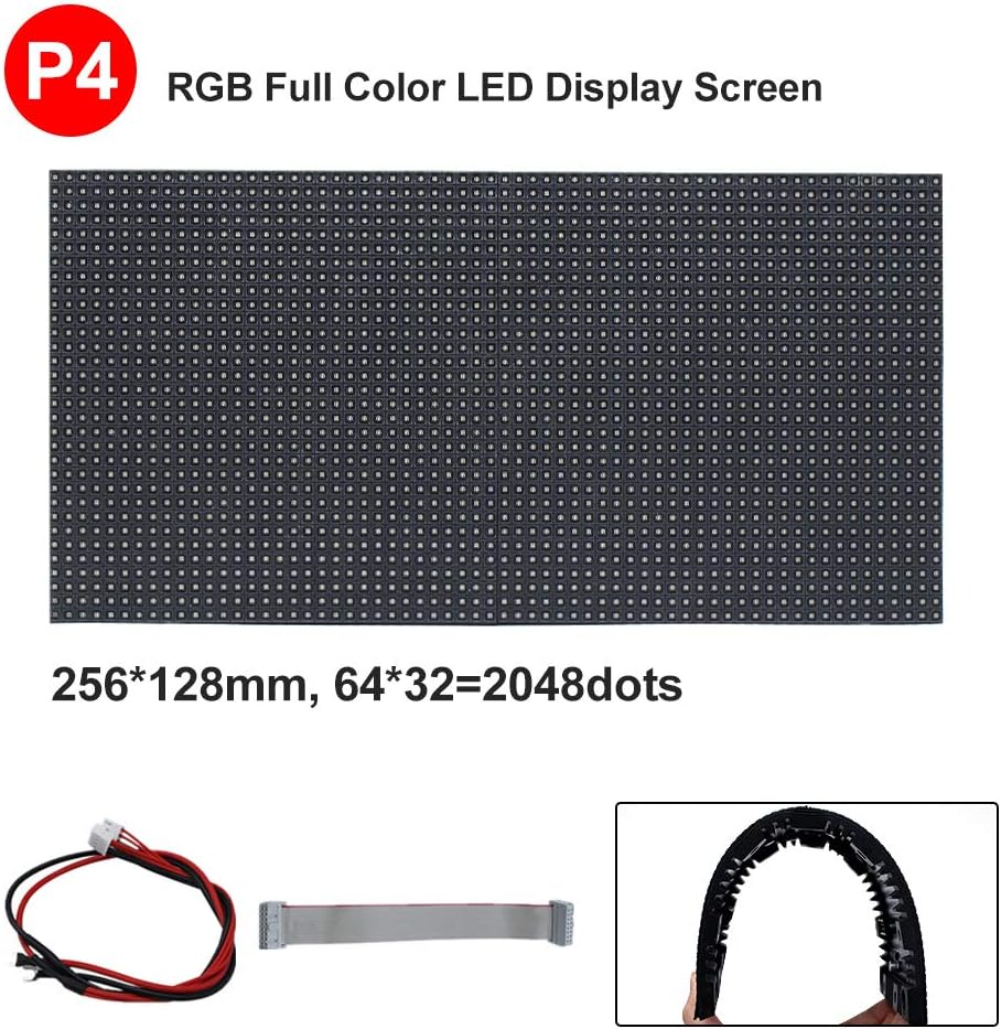 P4 Outdoor LED Matrix Module, HD Full Color Digital Pixel Panel Scree, 2048 dots, 150° Angle, 1/16 Scanning Mode, for Outdoor Display(Size: 256x128mm)