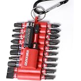 Geinxurn 22 Pieces Multi Impact Screwdriver Bits Set,Magnetic S2 Steel Insert Power Bits with Organizer Sleeve and Storage Strip