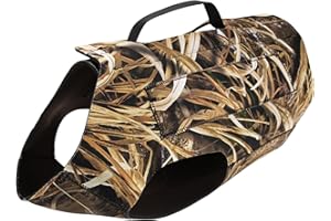 GUGULUZA 5mm Neoprene Dog Hunting Vest – Camo Waterfowl Hunting Dog Harness Vest with Flotation Pads, Easy Lift Handles, Waterproof Chest Protection for Duck Hunting (Size S)