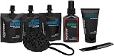 Technic Man Stuff Shower Gel Face Wash Men's Grooming Gift Set Wooden Tray view 1