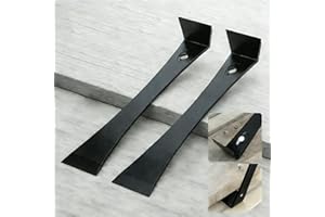 Pry Bar Nail Puller Tool 2 Pcs Set Multi Function Portable Crowbar Lever Tool for woodwork and Outdoor Use, Black