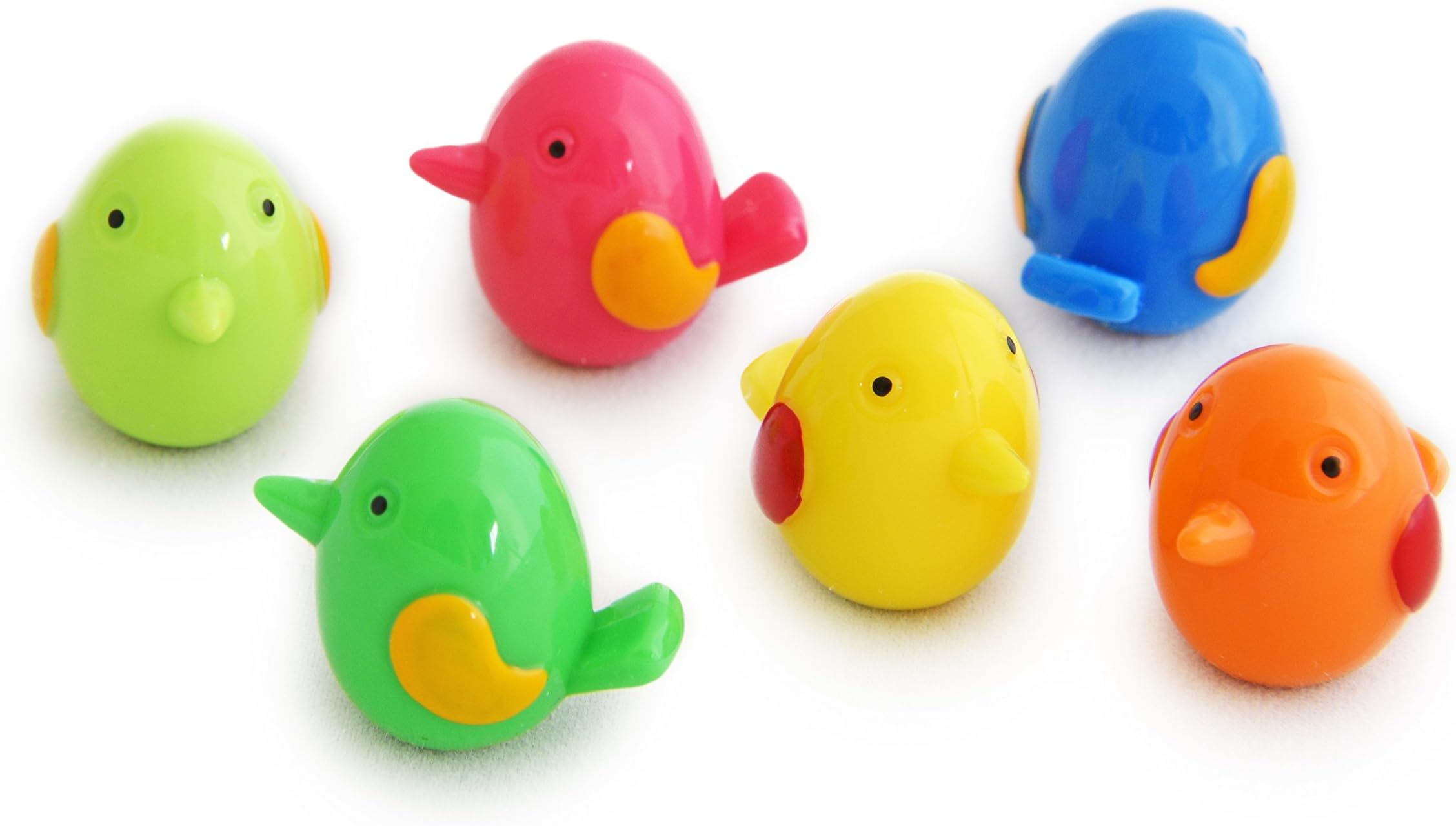 Kyrbee 6-Piece Bird Refrigerator Magnet Set (Acrylic) - Hang Art, Schoolwork & Awards - Use on Kitchen Fridge, Magnetic Calendars, Maps, Office Whiteboards & More - 6 Fun Colors