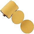 Shawya 100 PCS 6 Inch Gold PSA Sanding Discs 80 Grit Self Adhesive Sticky-Back Sandpaper for DA Sander Automotive Car Paint Woodworking Wood Metal Finishing