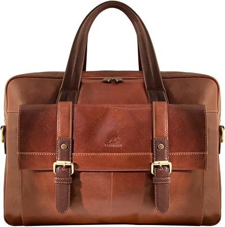 mancini leather briefcase