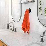 LJLink Matte Black Stainless Steel Self Adhesive Towel Hooks 2 PCS Round view 5
