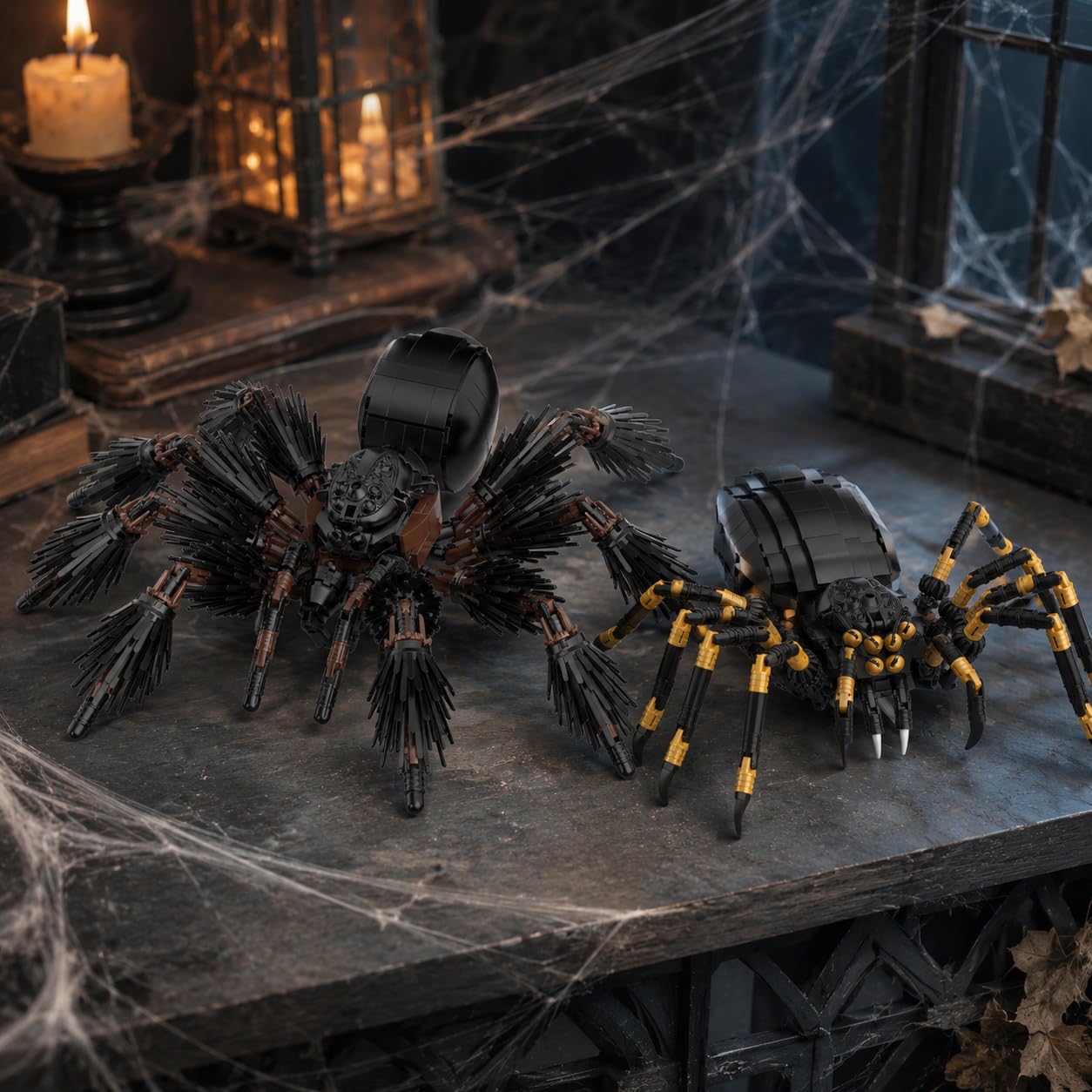 Vziimo Spider Bausteine, Tiere Klemmbausteine, 445 Teile Spinne Tier Deko Modell, MOC Kreatives Geschenk für Erwachsene und Junge Menschen ab 15+ 6