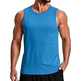 COOFANDY Men's Workout Tank Tops Quick Dry UPF 50+ Muscle Sleeveless Shirts Gym Athletic Running Summer Beach Swim Shirt