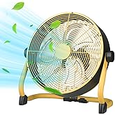 TrendGear 12 Inch High Velocity Floor Fan, Heavy Duty Metal Industrial Fans with 3 Speeds, Portable Fan with Adjustable 360° Head Tilt
