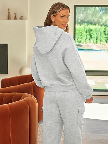 Grey Matching Sweatsuit Set Womens Track Suits For Women Set