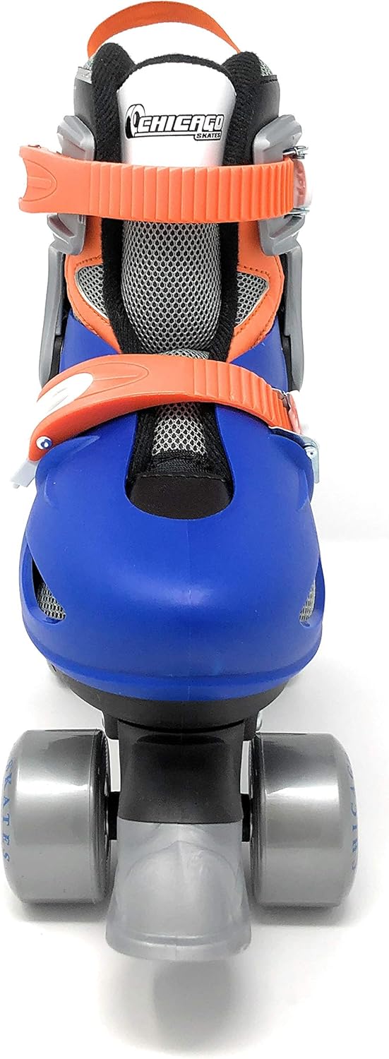 Small Sizes J10J13 Blue/Black/Orange Chicago Skates Boys Adjustable