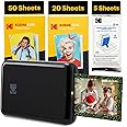 KODAK Step Instant Smartphone Photo Printer - 75 Sheets Bundle - Portable Mini Color Wireless Mobile Printer - Zink 2x3” Sticky-Back Photos - Bluetooth Compatible with Smart Devices - Fun App -Black