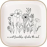 Christmas Gifts - A Sweet Friendship Refreshes The Soul - JewelryTray, Friendship Gifts for Women, Bible Verse Jewelry Dish, Christian Gifts Jewelry Dish, Best Friend Birthday Gifts for Women