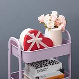 DOEWORKS Storage Trolley on Wheels 3-Tier Metal Cart Kitchen Utility Cart view 9
