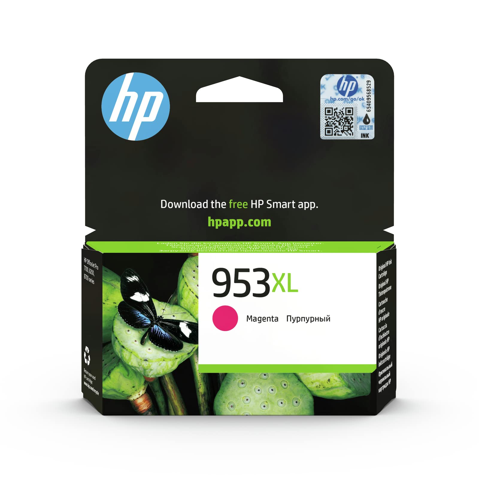 HP F6U17AE 953XL High Yield Original Ink Cartridge, Magenta, Single Pack — image 1