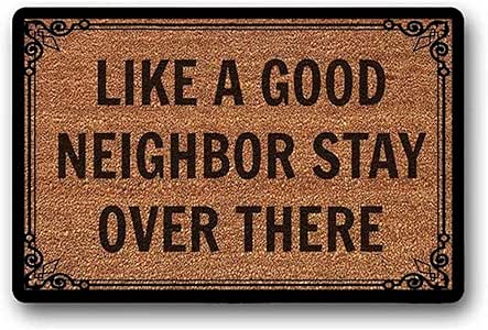 Novelcustom Alfombrilla De Piso,como Un Buen Vecino Felpudo/Felpudo