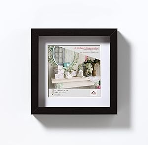 walther design Stockholm 3D Holzrahmen 20x20 cm schwarz