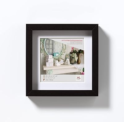 walther design Stockholm 3D Holzrahmen 20x20 cm schwarz