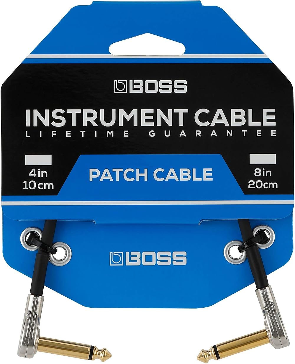Boss Bpc-4 4In 10Cm Patch Cable with Slimline Pancake Plugs for Pedalboards