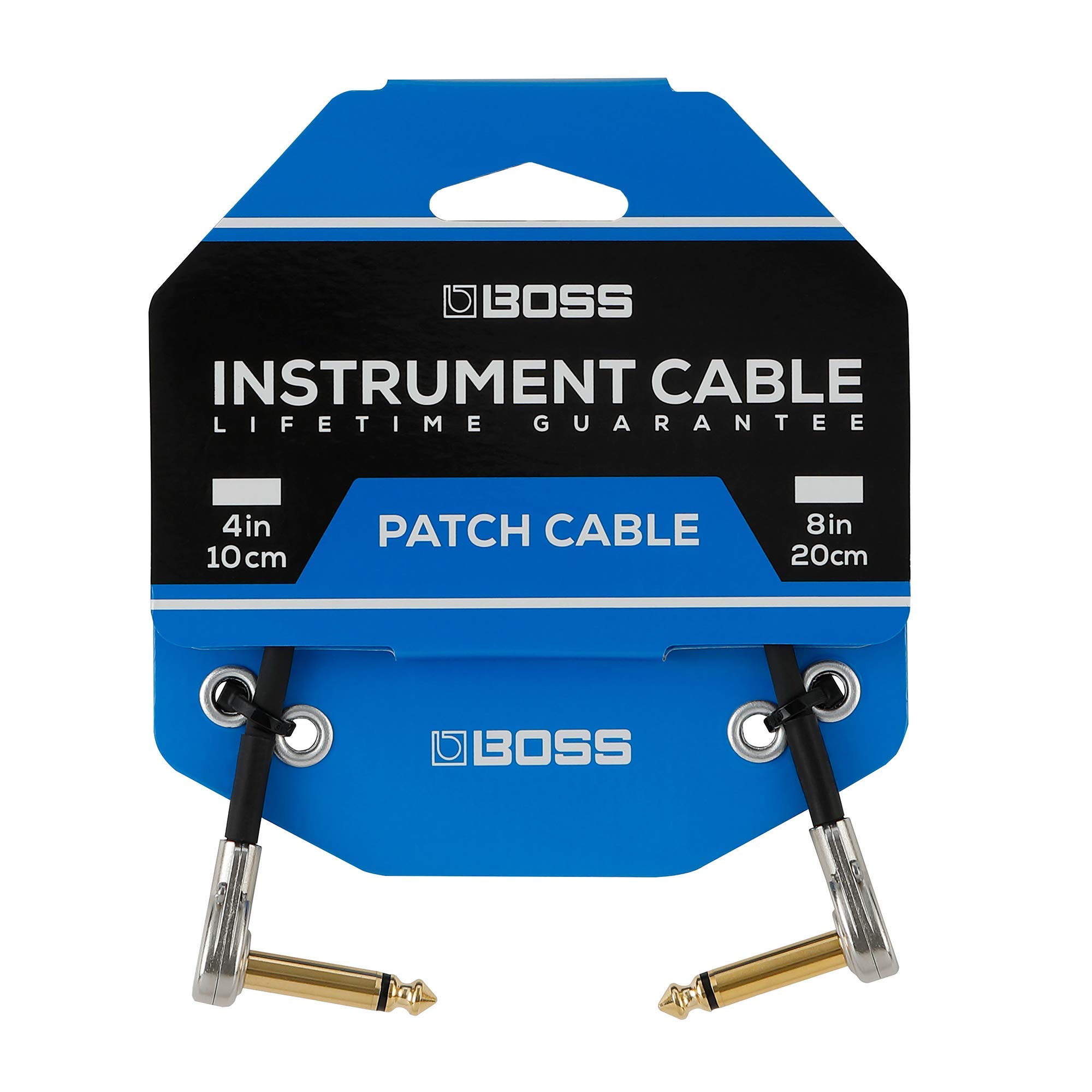 BOSS Bpc-4 – 4In/10Cm Length – Space-Saving Pedal Patch Cable with Slimline Pancake Plugs for Pedalboards