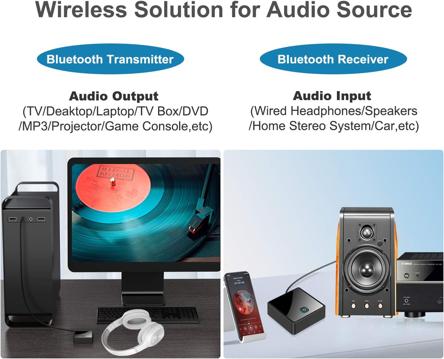 Isobel Bluetooth 5.0 Transmitter Receiver (Optical, 3.5mm AUX, RCA