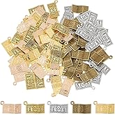 Hobbspring 100Pcs 2 Styles Money Charms 5 Colors Silver Gold Dollars Bill Charms US 100 Dollar Bill Coin Currency Alloy Charm for Jewelry Making Keychain Earrings Necklace Bracelets DIY Crafts
