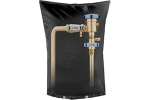 ADAMOSS Backflow Preventer Insulated Cover (5˚F) 6-Layer Fabric Pipe Insulation Cover,for Water Well Pump Covers and Sprinkler Valve Covers Winter Freeze Protection UV Coated (16"W X 20"H)
