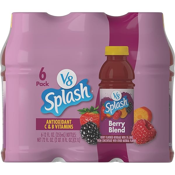 V8 SPLASH BERRY BLEND FLAVORED BEVERAGE, 12 FL OZ BOTTLE (6 PACK)