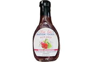 RED LAKE NATION FOODS 100% MINNESOTA NATURAL-WILD PLUM Syrup 8oz (Native Handpicked Fruit) NO PRESERVATIVES
