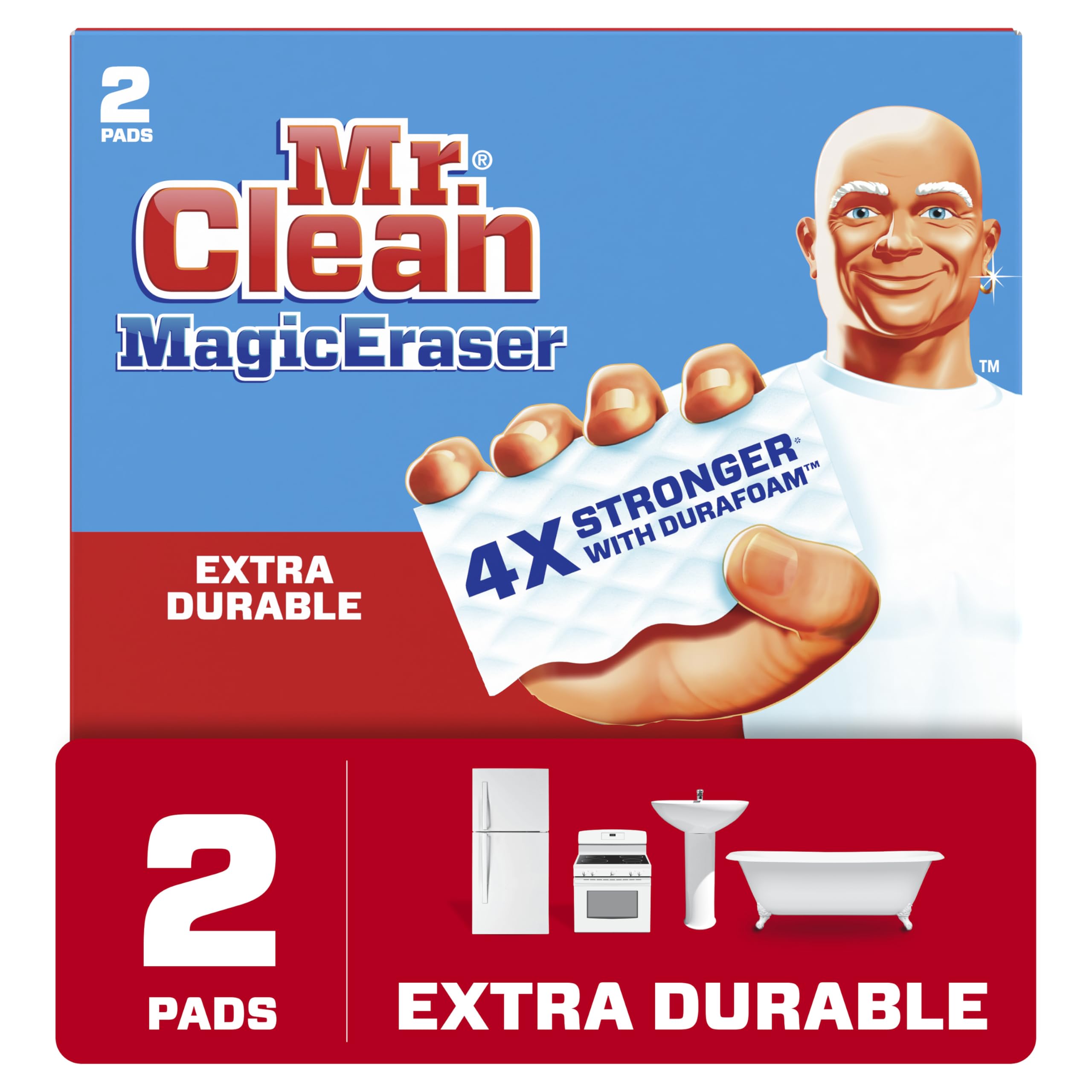 Mr. Clean Magic Eraser, Extra Power, 2 Ct