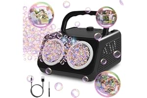 P PANACARE Bubble Machine,PANACARE Portable Automatic Bubble Blower.20000+ Bubbles per mins.Bubble Maker for Parties.Best Gifts for Kids and Toys for Pets.