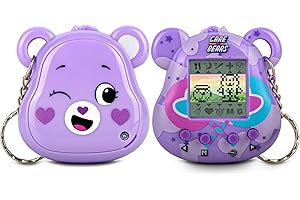 Care Bears Digital Pet - Share Bear Nano Pet with Care Features, 1.4” Inch Screen, Handheld Interactive Virtual Pets for Kids, Collectible Electronic Toy, Battery Included