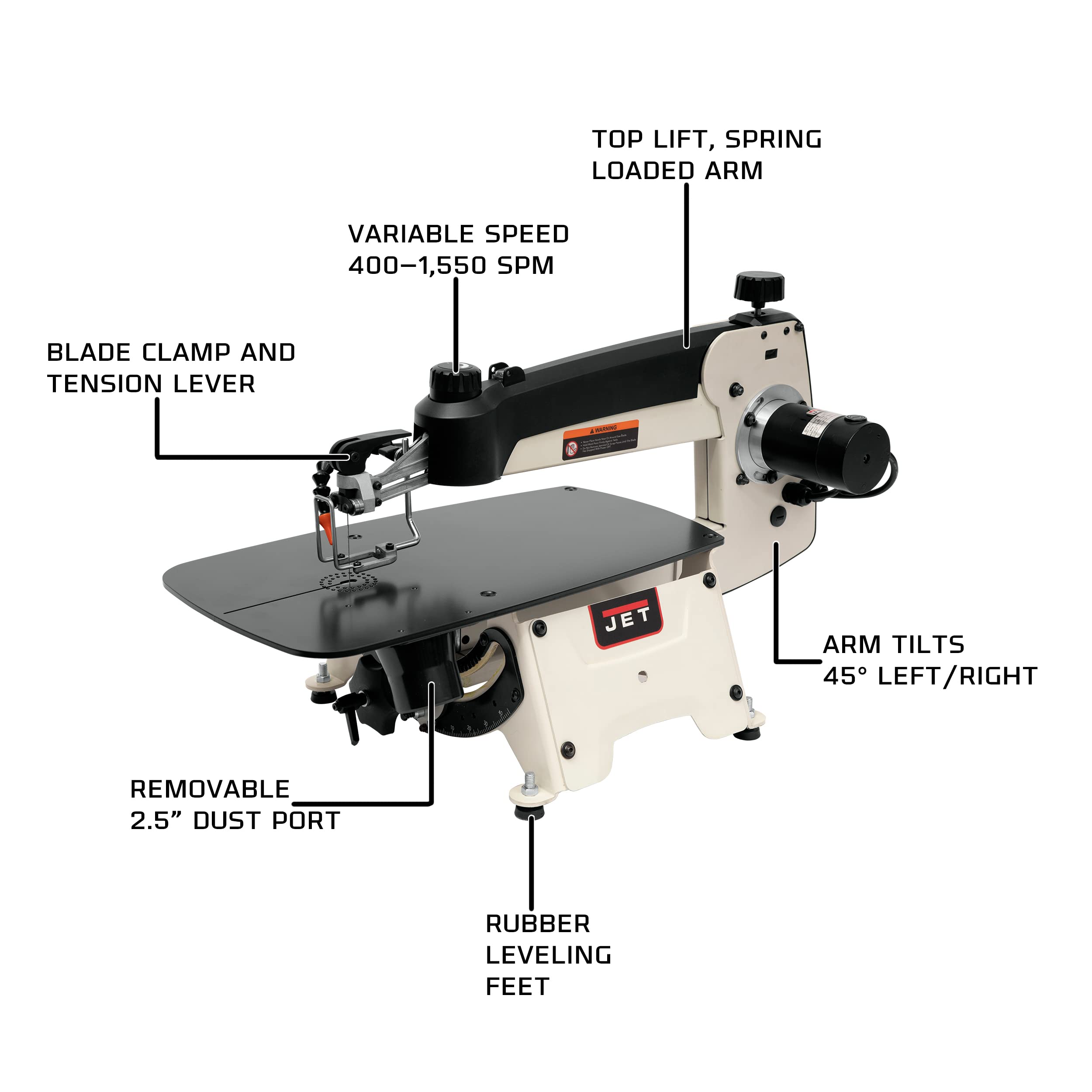 Mua 18Inch Scroll Saw, 1Ph 120V (JWSS18B) JET 18Inch Scroll Saw, 1Ph