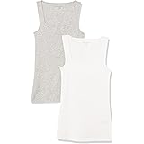 Amazon Essentials Women's Slim Fit Square Neck Tank, Pack of 2