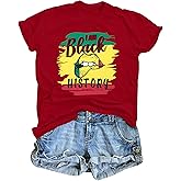 KIDDAD Black History Shirts for Women: Black History Month Shirt African American T Shirt MLK Shirt Black Graphic Tee