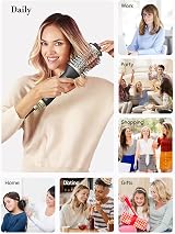 LANDOT Hair Dryer Brush 3 in 1 Ionic Blow Dry Brush 60mm Barrel view 5