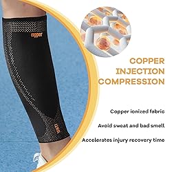 Copper Calf Compression Sleeves for Men and