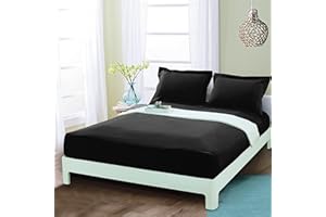 Mocassi King Fitted Sheet - Deep Pocket Cooling Sheets up to 16 inch - Hotel Luxury 1800 Premier - Softest Sheets - Wrinkle Resistant - 1 Single Bottom Fitted Sheet, King, Black