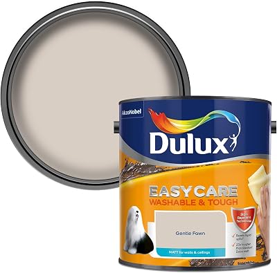 Dulux Easycare 403201 Matt Emulsion Paint Gentle Fawn 2.5L Walls Ceilings
